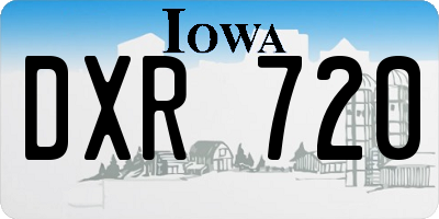 IA license plate DXR720