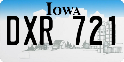 IA license plate DXR721