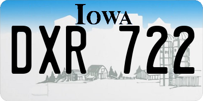 IA license plate DXR722