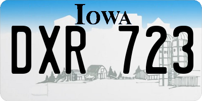 IA license plate DXR723