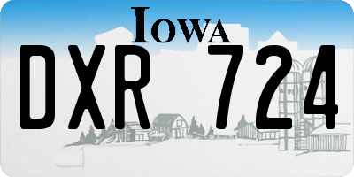 IA license plate DXR724