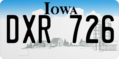 IA license plate DXR726