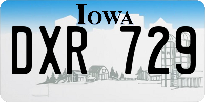 IA license plate DXR729