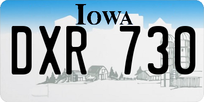 IA license plate DXR730