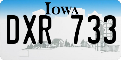 IA license plate DXR733
