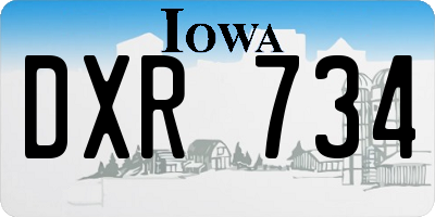 IA license plate DXR734
