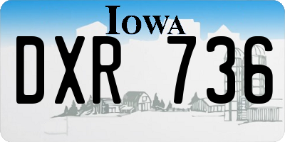 IA license plate DXR736