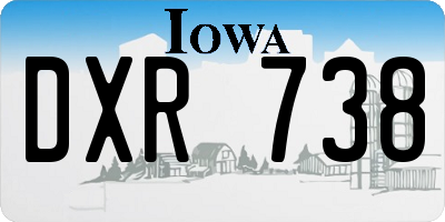 IA license plate DXR738