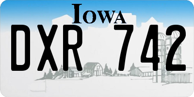IA license plate DXR742