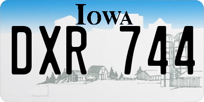 IA license plate DXR744