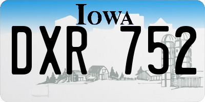 IA license plate DXR752