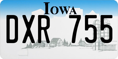 IA license plate DXR755