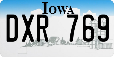 IA license plate DXR769