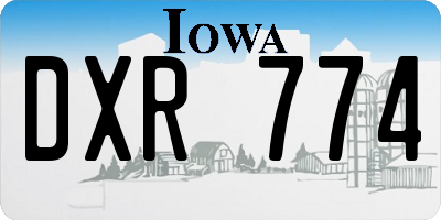 IA license plate DXR774