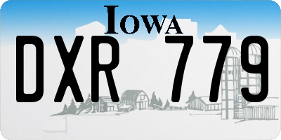 IA license plate DXR779