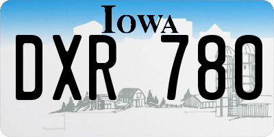 IA license plate DXR780