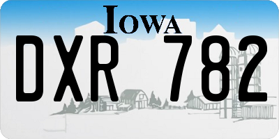 IA license plate DXR782
