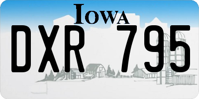 IA license plate DXR795