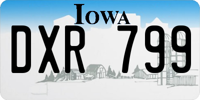 IA license plate DXR799