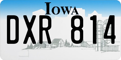 IA license plate DXR814