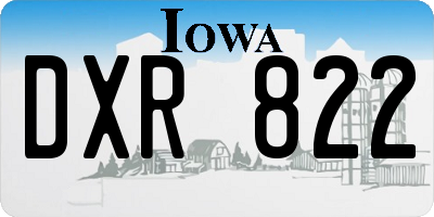 IA license plate DXR822