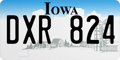 IA license plate DXR824