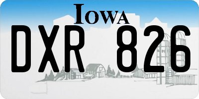 IA license plate DXR826