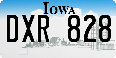 IA license plate DXR828