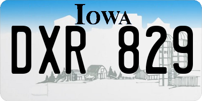 IA license plate DXR829