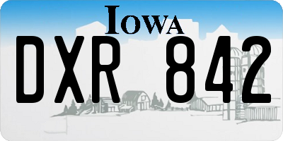 IA license plate DXR842