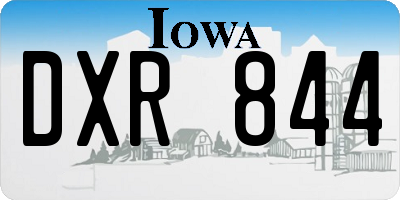 IA license plate DXR844