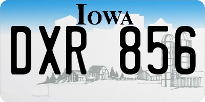 IA license plate DXR856