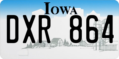IA license plate DXR864