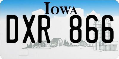 IA license plate DXR866