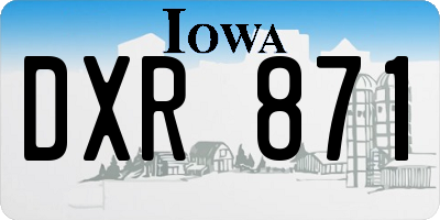 IA license plate DXR871
