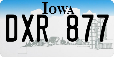 IA license plate DXR877
