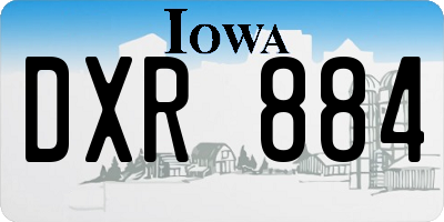 IA license plate DXR884