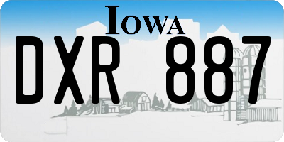 IA license plate DXR887