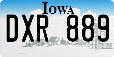 IA license plate DXR889
