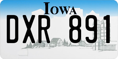 IA license plate DXR891