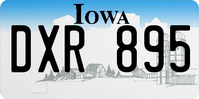 IA license plate DXR895
