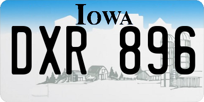 IA license plate DXR896