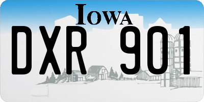 IA license plate DXR901
