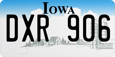 IA license plate DXR906