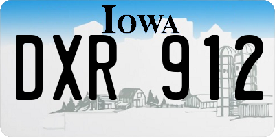 IA license plate DXR912