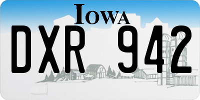 IA license plate DXR942