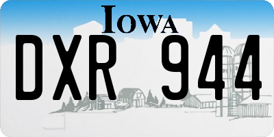 IA license plate DXR944