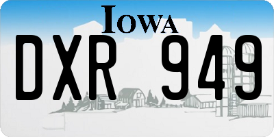 IA license plate DXR949