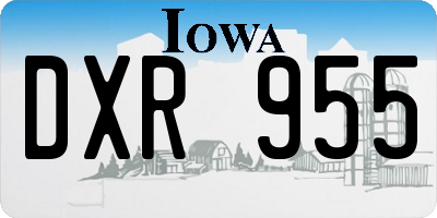 IA license plate DXR955