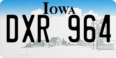 IA license plate DXR964